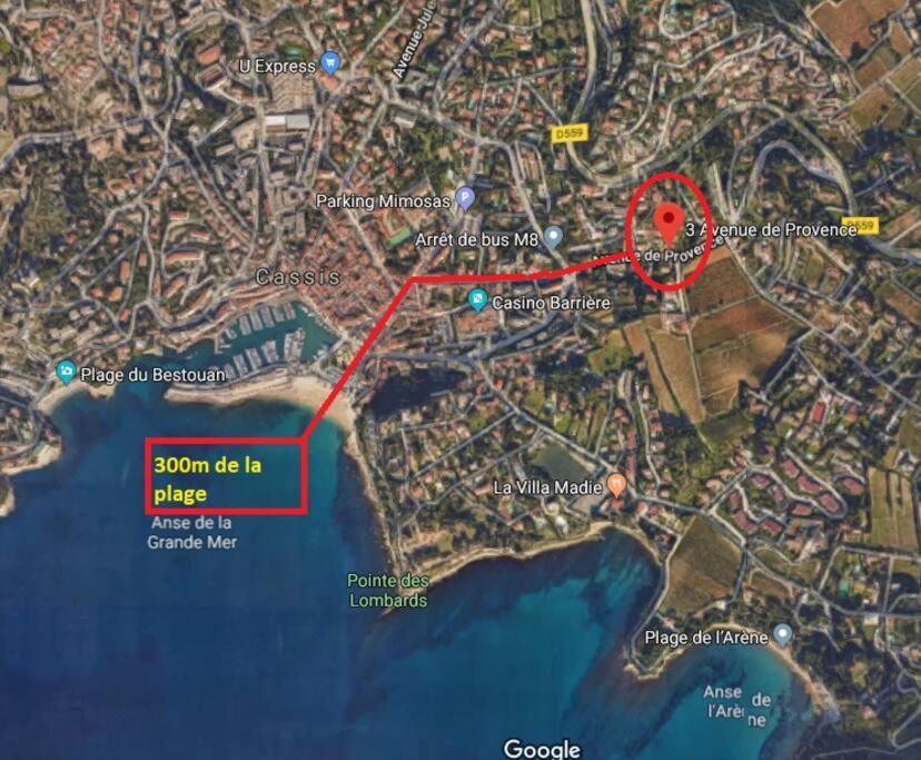 Apartmán Au Calme, 200M Du Centre T2 Avec Balcon Et Parking Cassis Exteriér fotografie