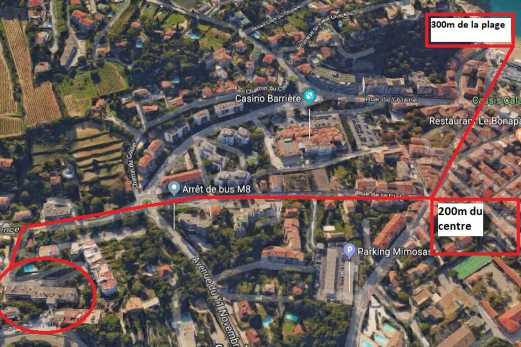 Apartmán Au Calme, 200M Du Centre T2 Avec Balcon Et Parking Cassis Exteriér fotografie